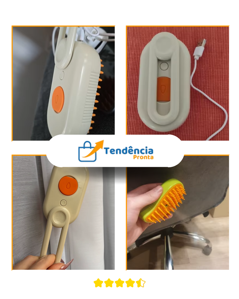 Transforme o Cuidado do Seu Pet: Escova 3 em 1 para Remoção de Pelos, Massageme e Banho