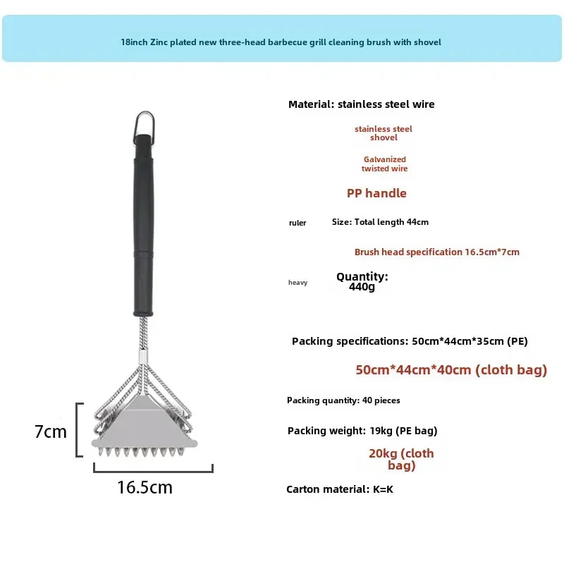 Escova de Limpeza para Churrasqueira: Cerdas de Aço Inoxidável para um Churrasco Sem Sujeira!